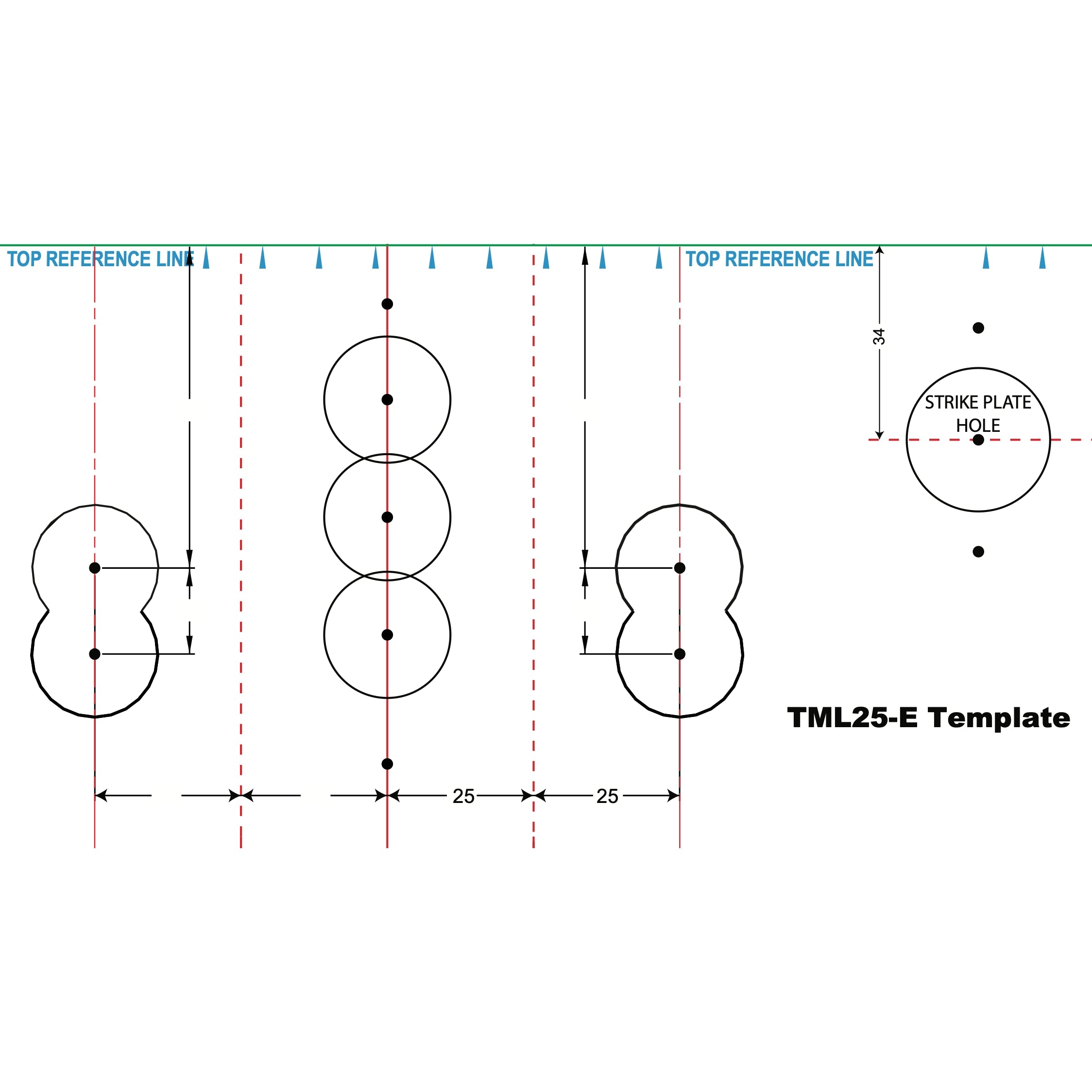 Trencab TML25E Mortice Magnetic Gate Latch Body to suit Euro Lock Cylinder